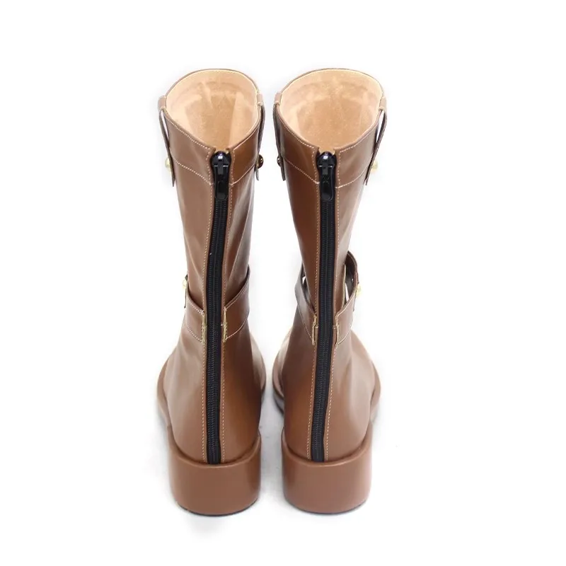 Frieren at the Funeral Frieren Cosplay Shoes Anime Halloween Carnival Boots PU Leather Shoes Cosplay Prop Accessory Custom Made