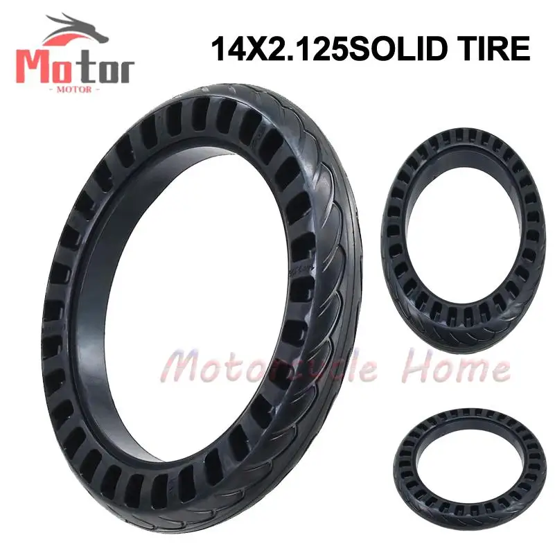 

New 14 inch 14x2.125 solid tire electric bicycle explosion-proof non inflatable hollow double honeycomb tire