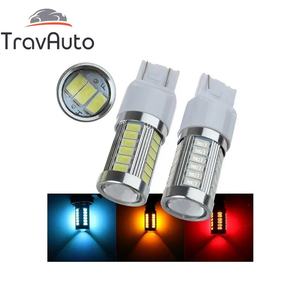 

2pcs T20 7443 W21/5W 33 led 5730 5630 smd Car light Auto Fog Lamps 12V Random Color