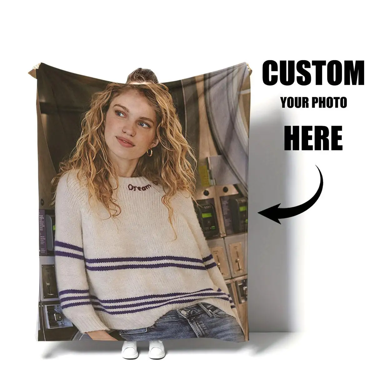 Customized Halloween Baby Flannel Blanket - Express Your Heart, Anti-Static and Lint-Free, Suitable for Cribs, Parent-Child Interaction Blankets, Home Throws - Soft Polyester Material - Perfect as a Heartwarming Christmas Growth Gift for Sons, Daughters, and Cousins
