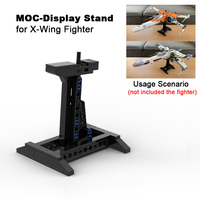 MOC Building Blocks Bricks Display Stand fit for Star Plan 75273 Poe Dameron's X-wing Fighter Set Model Toys For Children