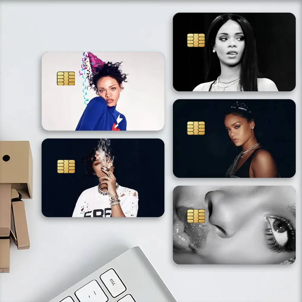 Singer R-Rihanna Credit Card Stickers Skin For Bank Debit Decorative Protection Scratch-resistant Gift 4PCS