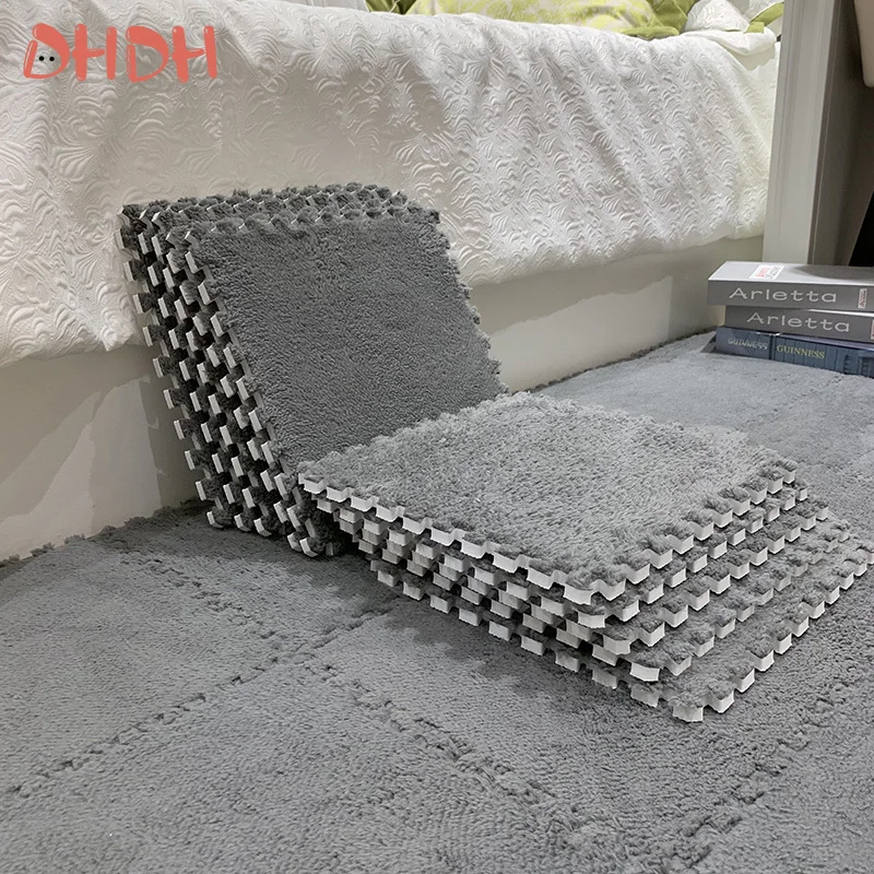 

DHDH Soft Plush Kids Carpet Baby Play Mat Children's Rugs Toys EVA Foam Children's Mat Puzzle Interlock Floor Mats 30*30 CM