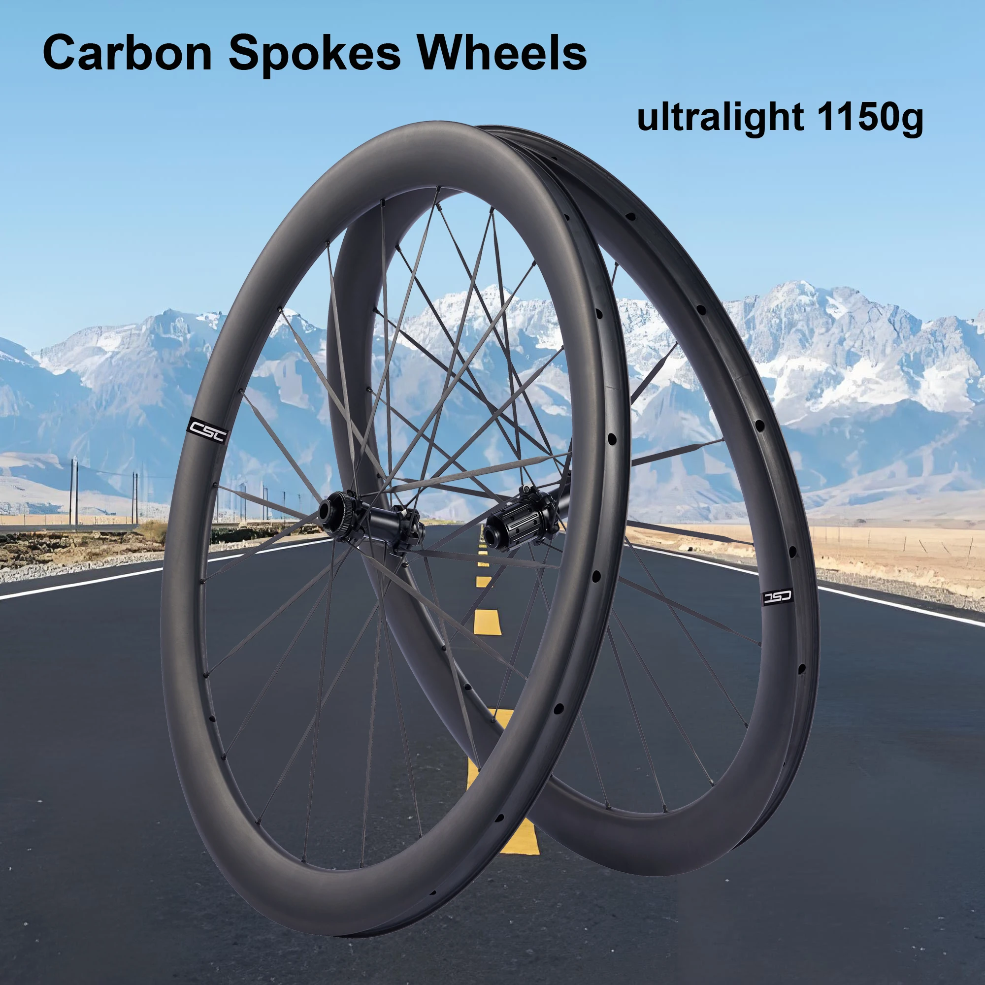 CSC 1150g 35/40/50mm 超軽量グラベルホイール 54T ラチェットインナー 