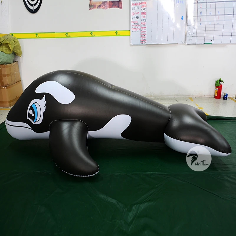 Hongyi PVC New Design Inflatable Black Dolphin