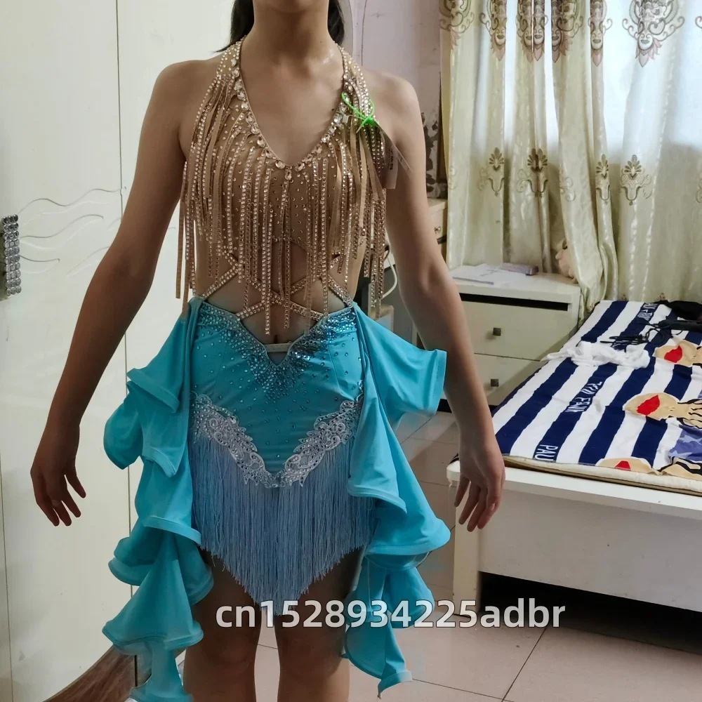 Latin Dance Dress Women Prom Elegant Party Costume Festival Ballroom Special Occasions Clothes 2026 Girls Match Evening Wear