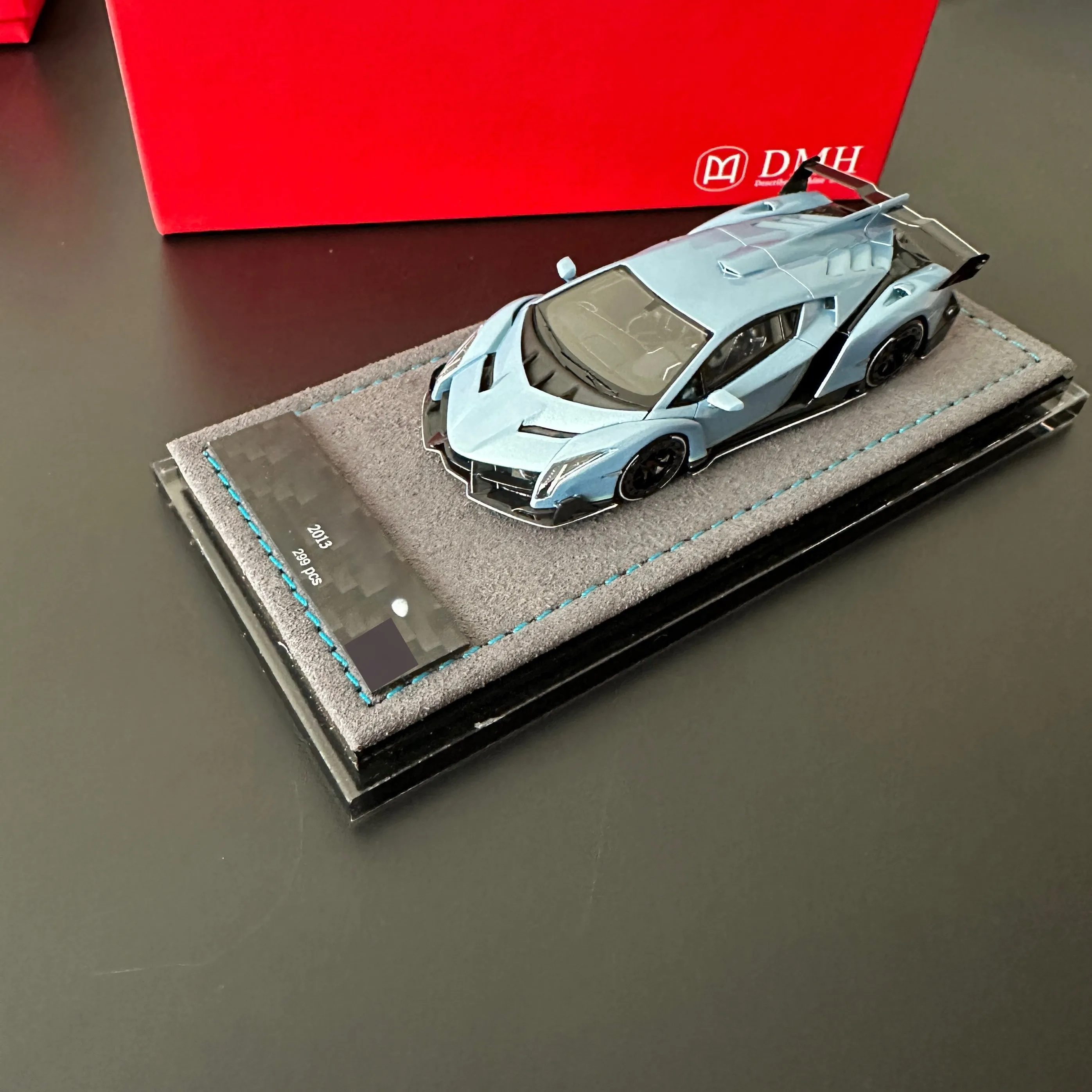 DMH x RW 1:64 VENENO أزرق ثلجي، أخضر، فضي إصدار محدود من نموذج سيارة من الراتنج مجموعة هدية #3