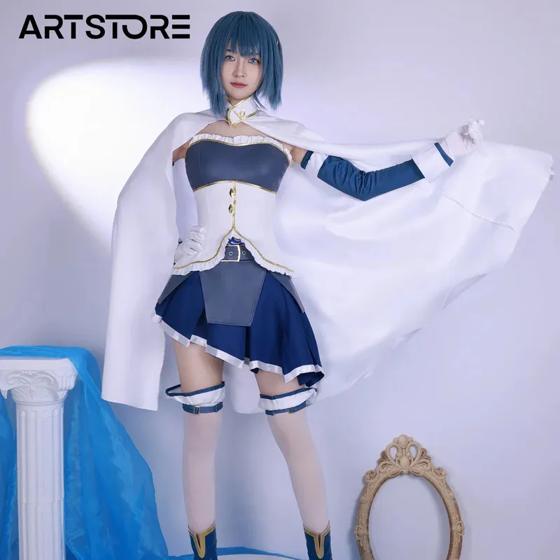 AIAI 2025Game Puella Magi Madoka Magica Miki Sayaka Cosplay Costume Role Play Comic Con Dress Hallowmas Party Wigs Anime Prop