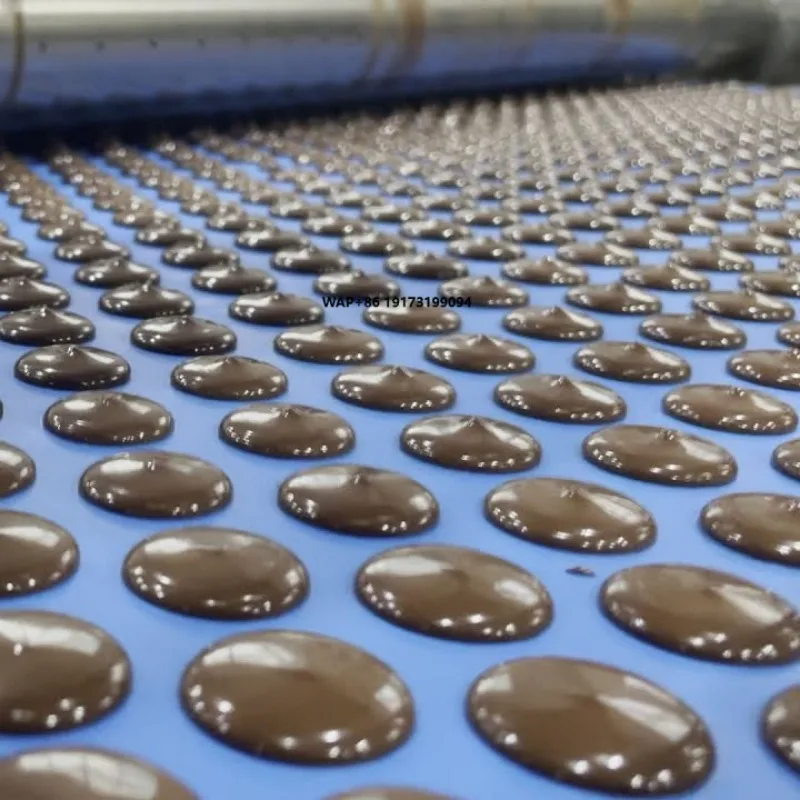 Chocolate Chips Coca Drop Button Servo Depositing Production Line Chocolate Making Moulding Machine