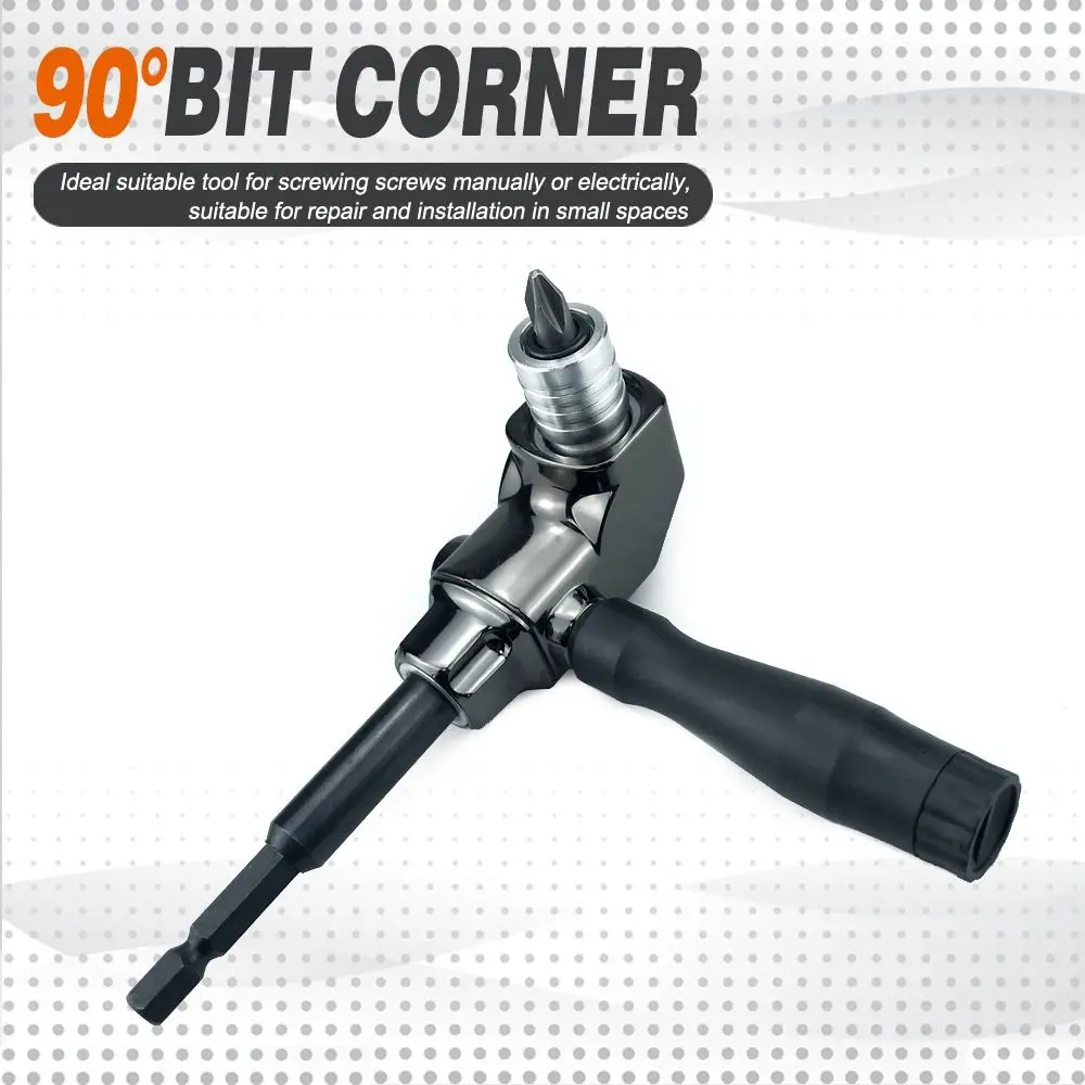 New Alloy Steel Power Tool Parts Self-Locking Grinding Accessories Bit Corner Black Electric Screw Driver Driver Tools