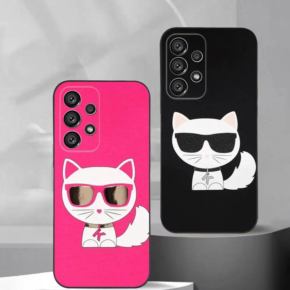 

Fashion COOL Cat Phone Case For Samsung S25,S24,S21,S22,S23,S30,Ultra,S20,Plus,Fe,Lite,Note,10,9,5G Black Cover