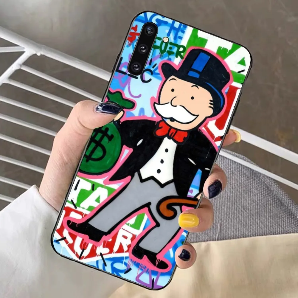 Trend Cartoon Dollar Alec Monopoly Phone Case For Samsung Note 8 9 10 20 Pro Plus Lite M 10 11 20 30 21 31 51 A 21 22 42 02 03