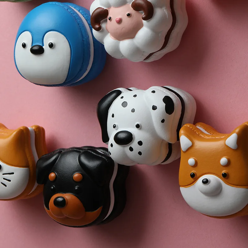Cartoon Kühlschrankmagnete Tier-Macaron Kühlschrank-Dekoration Magnet-Aufkleber 3D Katzen- und Hunde-Magnetaufkleber aus Harz – Detail 4