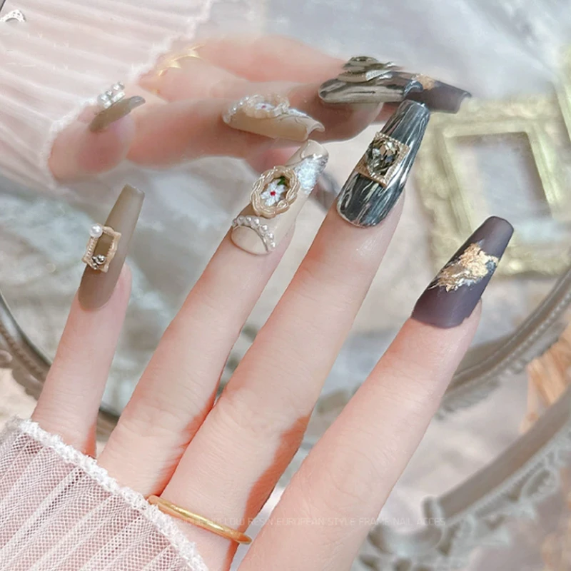 サロンデザイン立体マニキュアアートツールミニフォトフレーム形状シリコーンネイルモールドネイルスタンピングネイル DIY ネイル