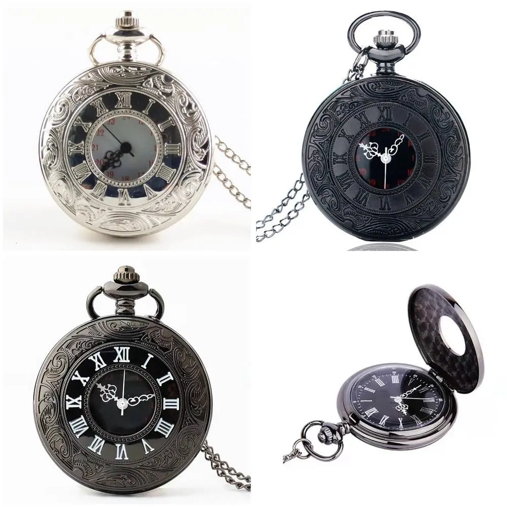 Flip Met Ketting Vintage Pocket Watch Fob Horloges Pocket Steampunk