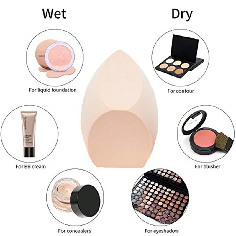 1/2 pièces Extra Large maquillage éponge fond de teint cosmétique bouffée double usage doux poudre bouffées correcteur beauté éponge mélangeur maquillage bouffée