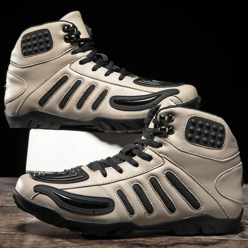 

Профессиональные защитные ботинки для верховой езды, четырехсезонные новые мужские повседневные уличные удобные внедорожные туфли для отдыха на мотоцикле