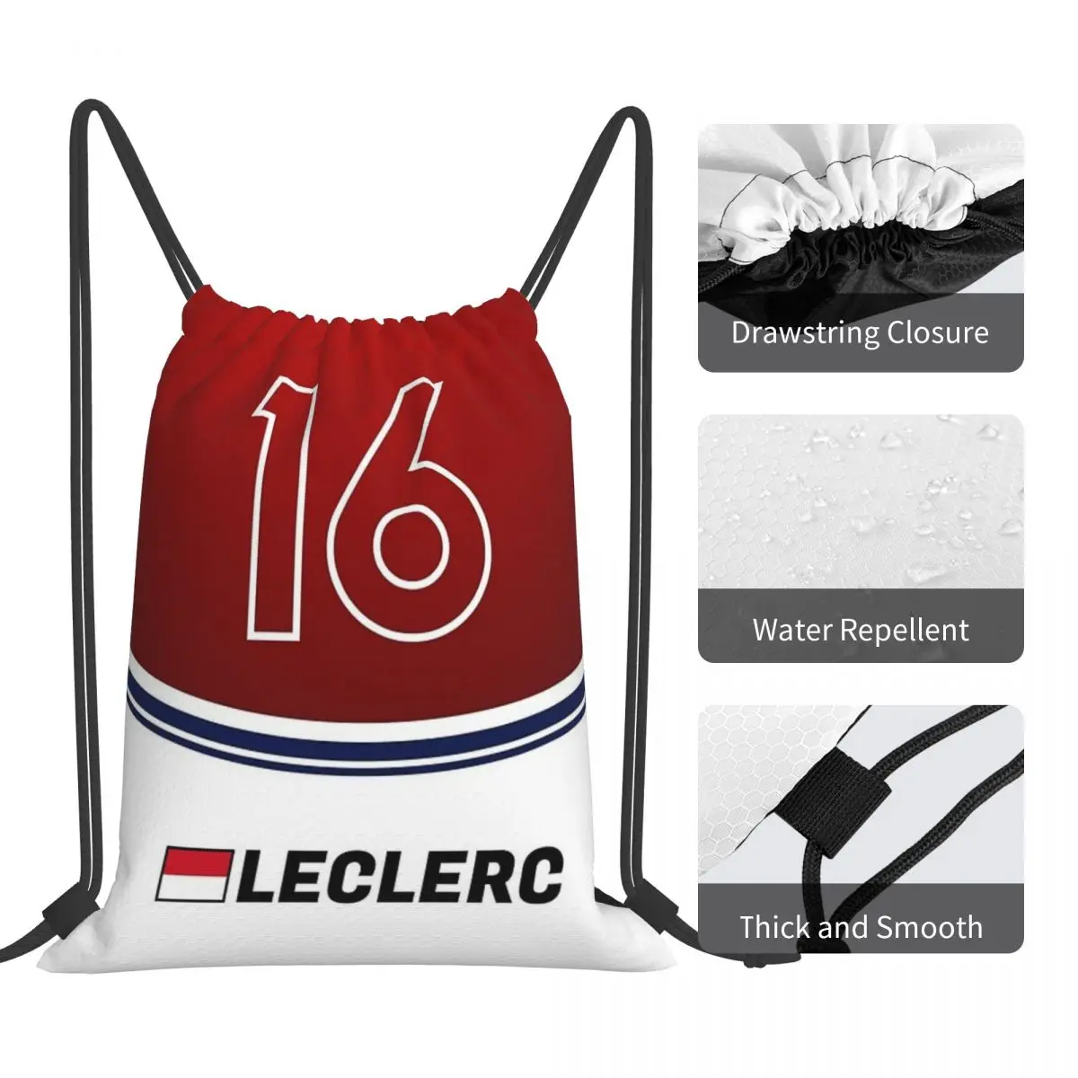 F1 2018 - # 16 حقيبة ظهر من Leclerc، حقائب ظهر عصرية محمولة برباط، حقيبة رياضية، حقائب كتب للطلاب والنساء