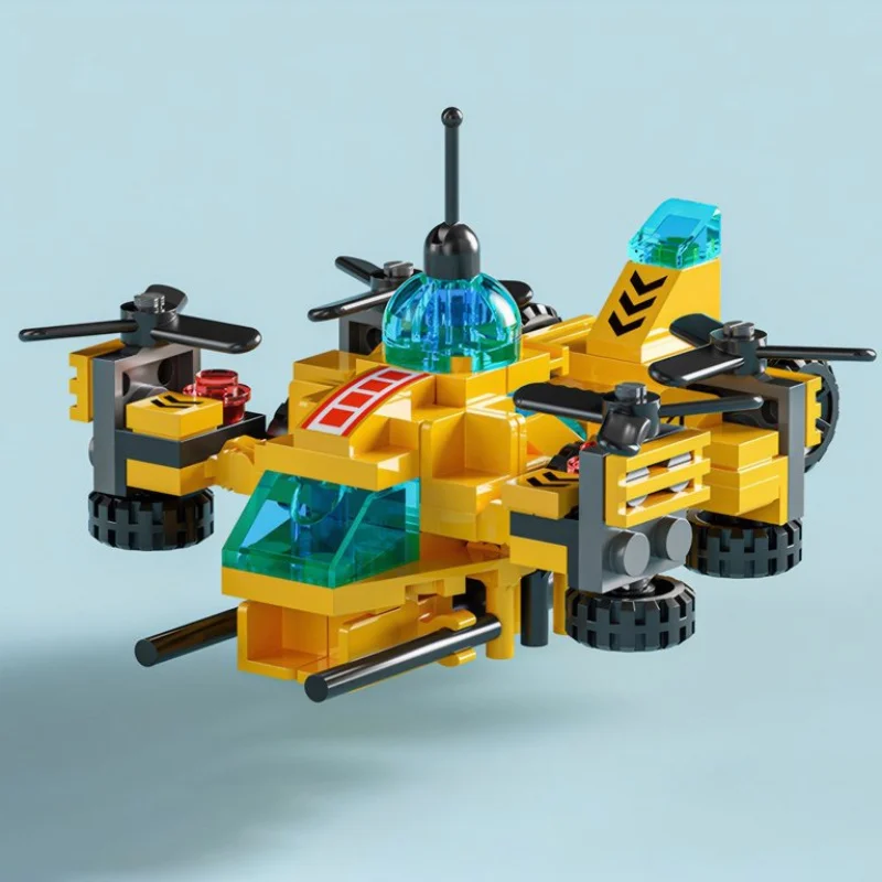 Juego de bloques de construcción de ingeniería urbana de 136 piezas: construir 7 modelos geniales: aviones de construcción, vehículos, submarino y más |   STEM