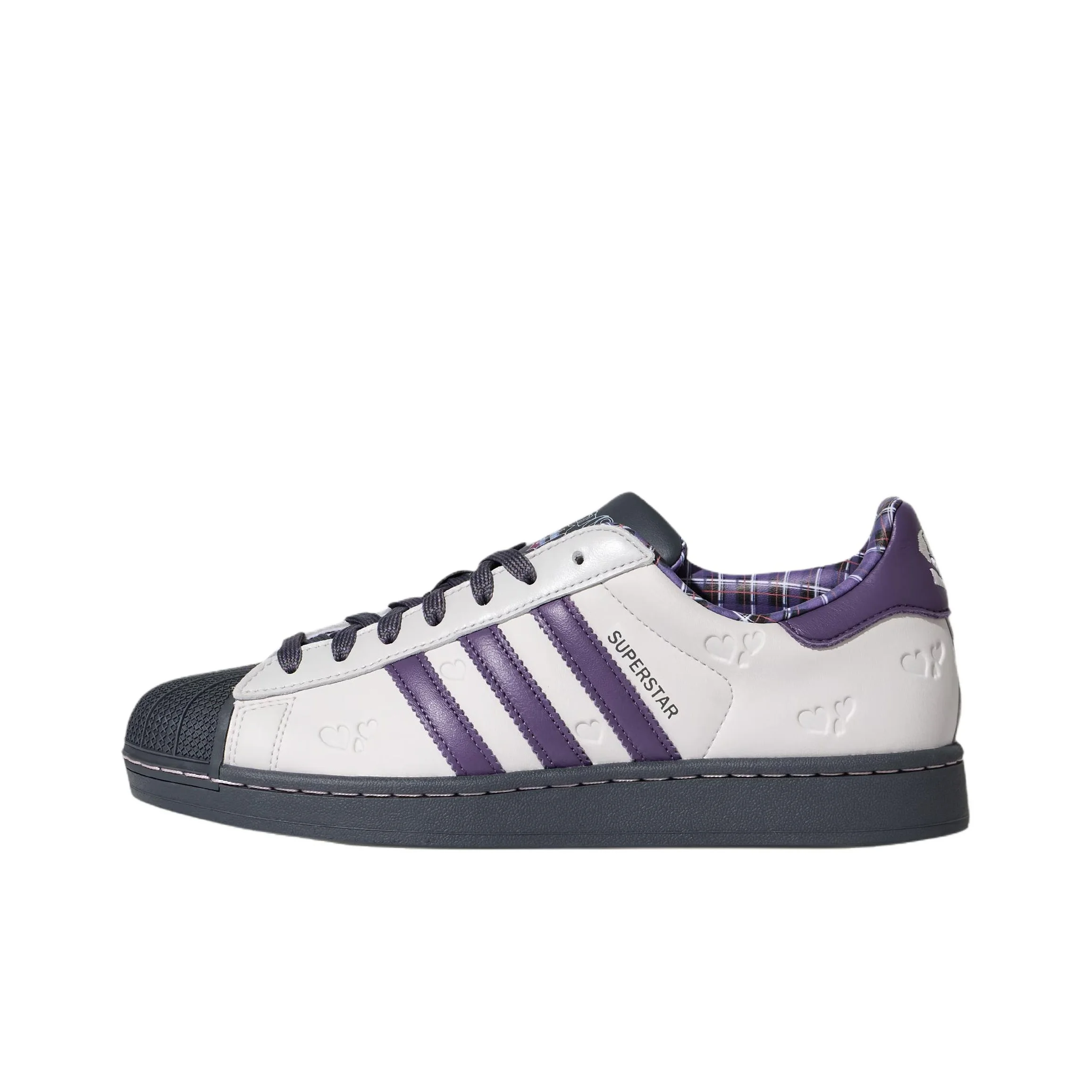 Adidas Originals Superstar 2 Skateboard Shoes Unisex White Dark Purple KH8023