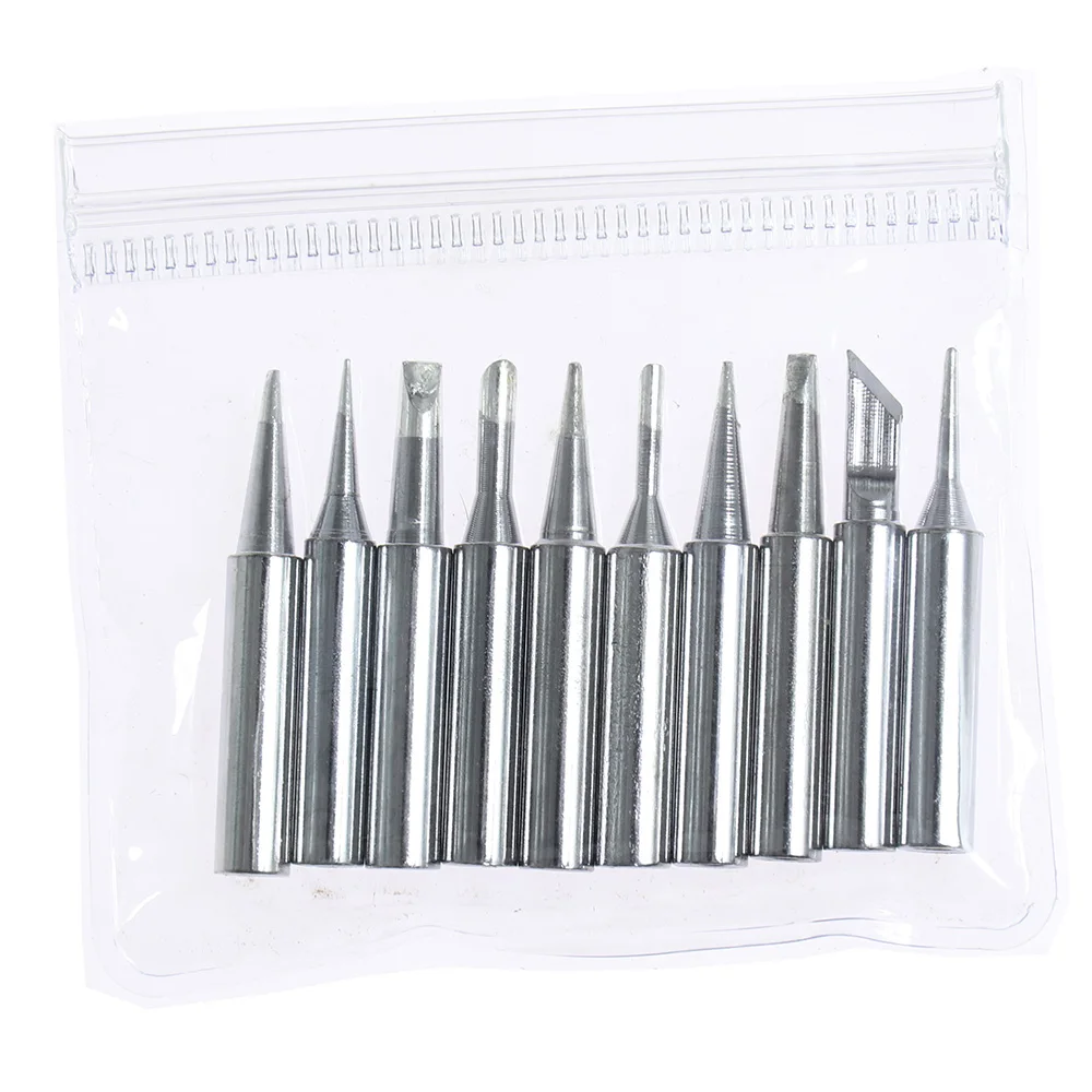 10pcs/Set 900M T SeriesTip Eletric Solder Iron Lead-free Welding For 936 Repair Station