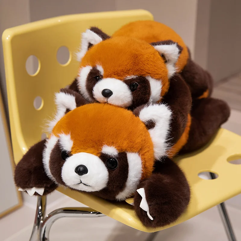 

50-80cm New Stuffed Anime Figure Doll Turned Red Panda Plushie Doll Long-arm Fluffy Red Raccoon Animals Hug Throw Pillow Kids