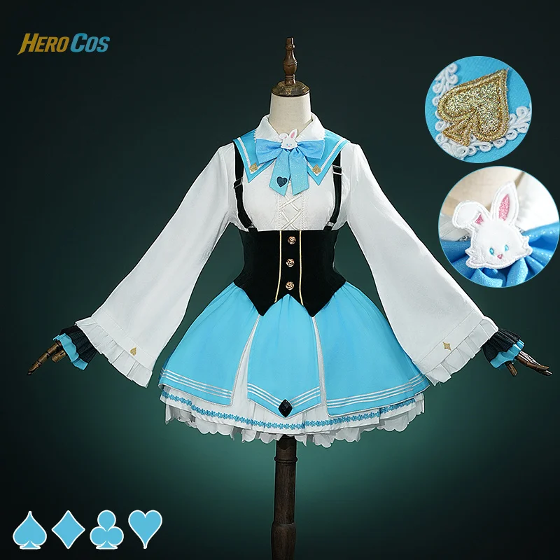 

March Hare Miku Cosplay Costume Anime Roleplay Lolita Dress Halloween Party Carnival Women Uniform HERO Cos