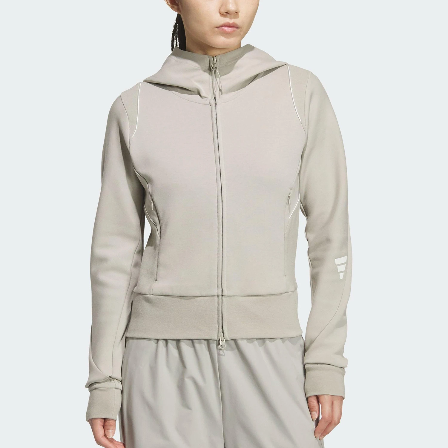 Adidas genuine FUTURE STYLE women's hooded knitted jacket KC2715