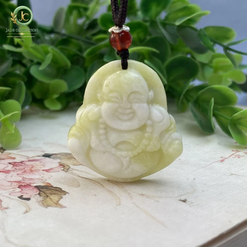 Lan Tian Jade Maitreya Laughing Buddha Pendant, Caihua Jade Ornament, Wholesale for Taobao and Douyin Live Streaming, Wholesale