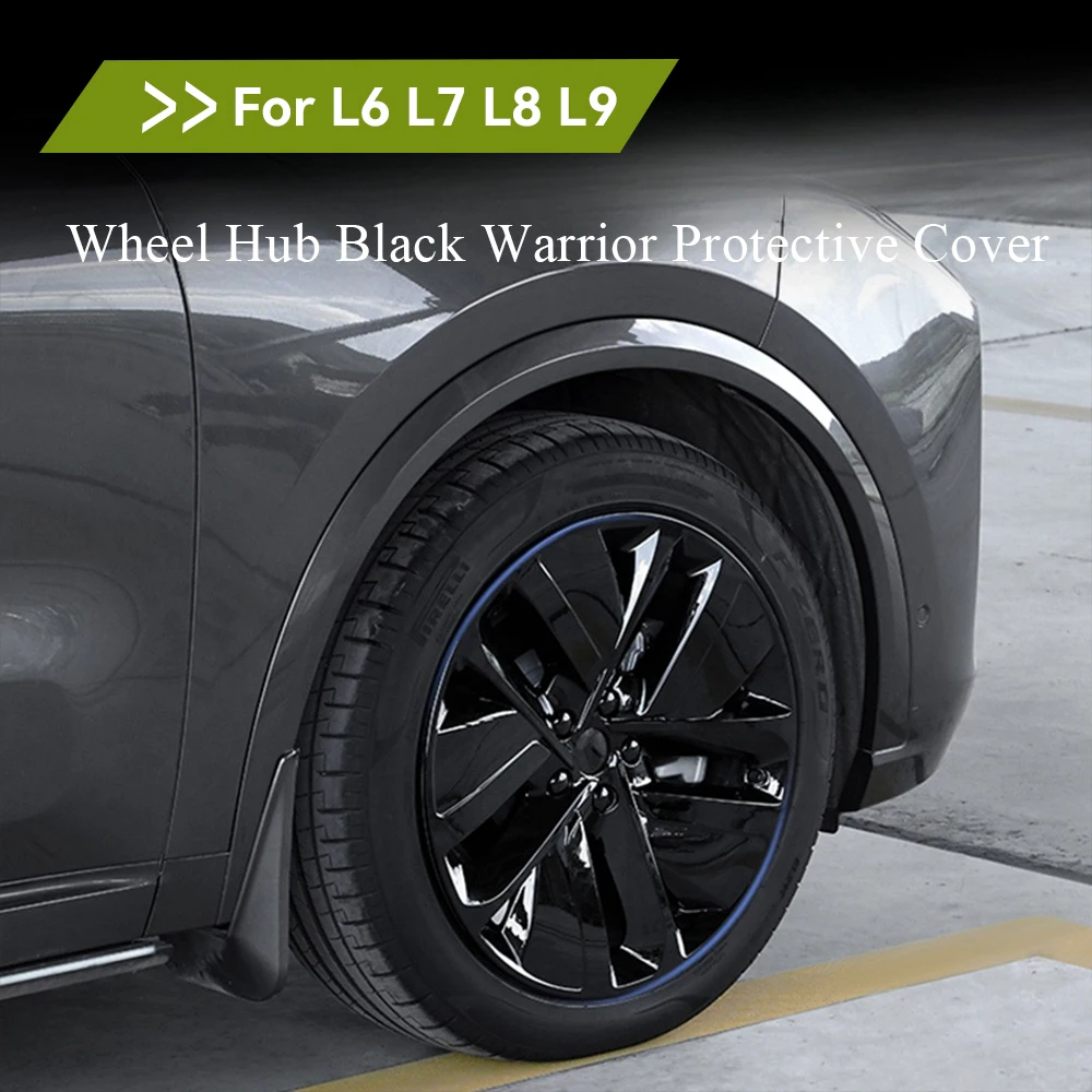 

For Li LiXiang L6 L7 L8 L9 Wheel hub logo sticker Black Warrior logo screw cap protective cover Personalized modification