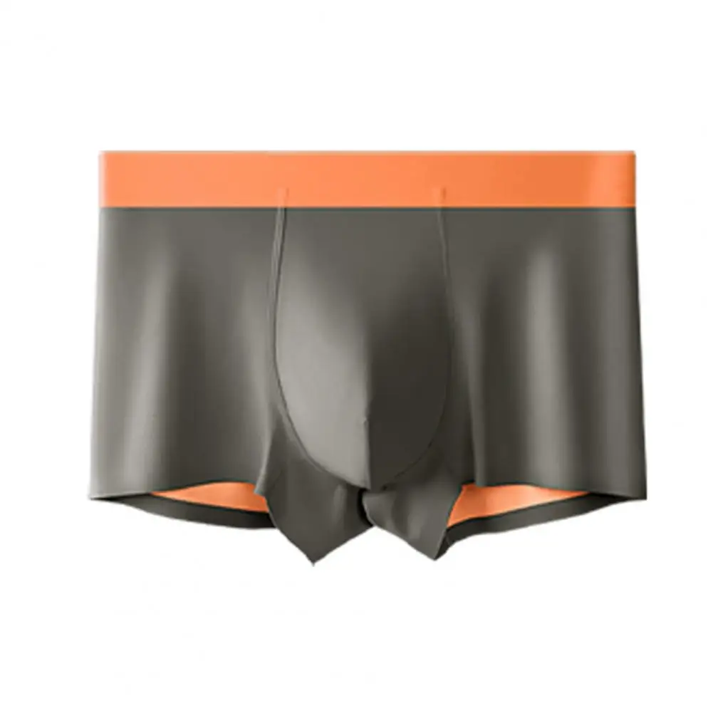 

Men Boxer Underwear Breathable Men Underwear Comfortable Men's Solid Color Boxer Briefs with U-convex Design for Versatile