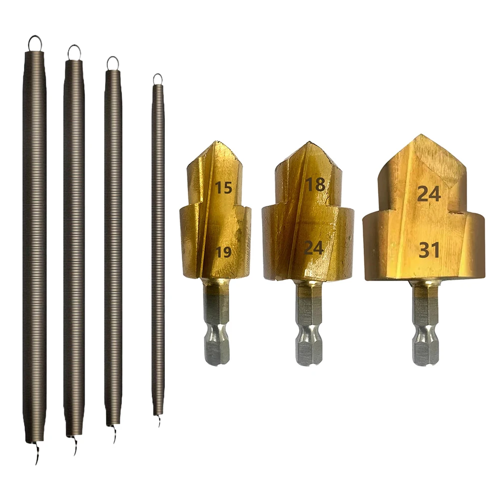 Wire Tube Spring Bender PVC/PPR Step Drill Bit 6pcs Manual Pipe Threader PPR Lifting Drill Bit + Spring Pipe Bender Tools