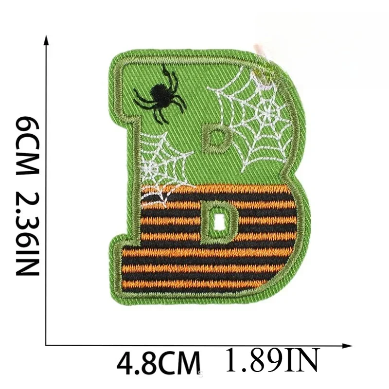 

Оптовая продажа, тема Хэллоуина, ветровая вышивка, наклейка на одежду, английская буква, нашивка, наклейка, мультяшный призрак, тыква, буквы