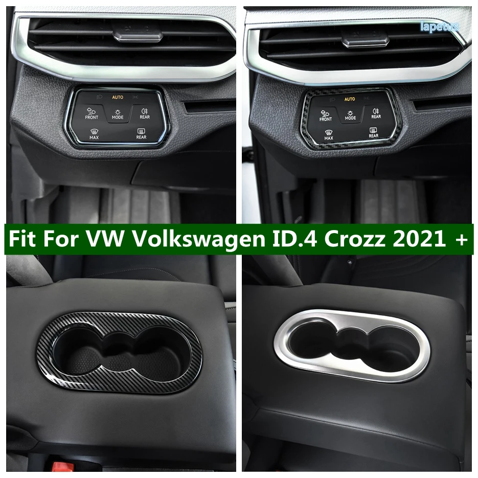 

Head Fog Light Switch Button Rear Water Cup Bottle Holder Cover Trim For VW Volkswagen ID.4 Crozz 2021 - 2023 Car Accessories