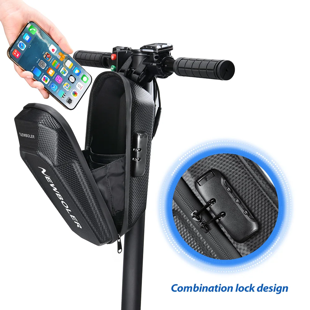 NEWBOLER 5L Elektroroller-Fronttasche mit Passwortschloss, große Kapazität, Elektroroller-Tasche, Aufbewahrung im Freien für Xiaomi Scooter – Detail 8
