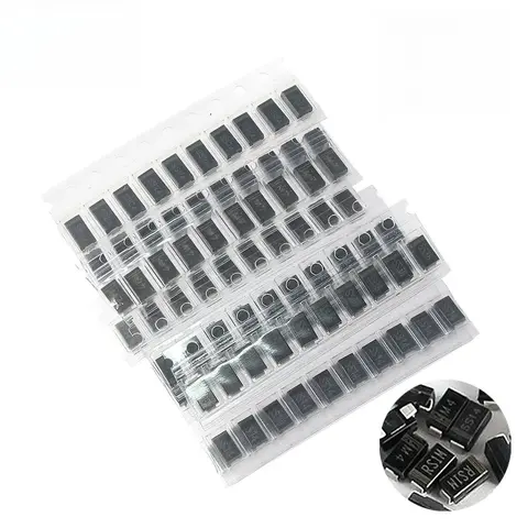 70/90pcs SMD Schottky Rectifiers 1N4007 M7 1N4001 M1 1N4004 M4 SS14 US1M RS1M SS34 SS16 SS26 SS36 Diodes for DIY Electronics