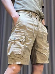 Short Pants for Men Button Baggy Solid Loose Mens Cargo Shorts Wide Luxury Elegant Clothing Beautiful Strech Popular Homme Y2k