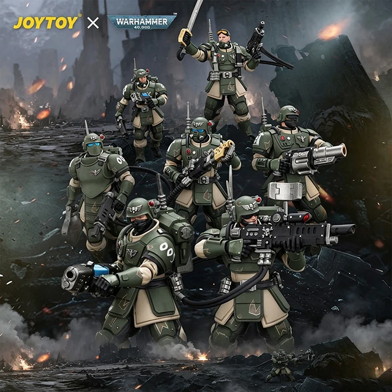 JOYTOY 1/18 Warhammer 40K Astra Militarum Kasrkin Action Figure Collectible Movable Model Toy For Hobby Display Gift
