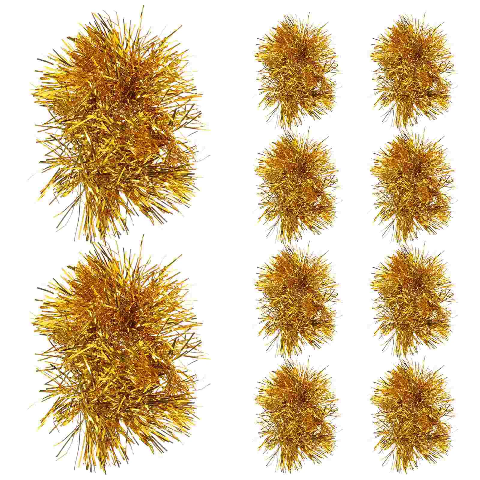 10 Pcs Cheerleading Wrist Flower Gold Pom Poms Cheerleader Pompom Props Party Supplies Lightweight Wristband Small Sequins