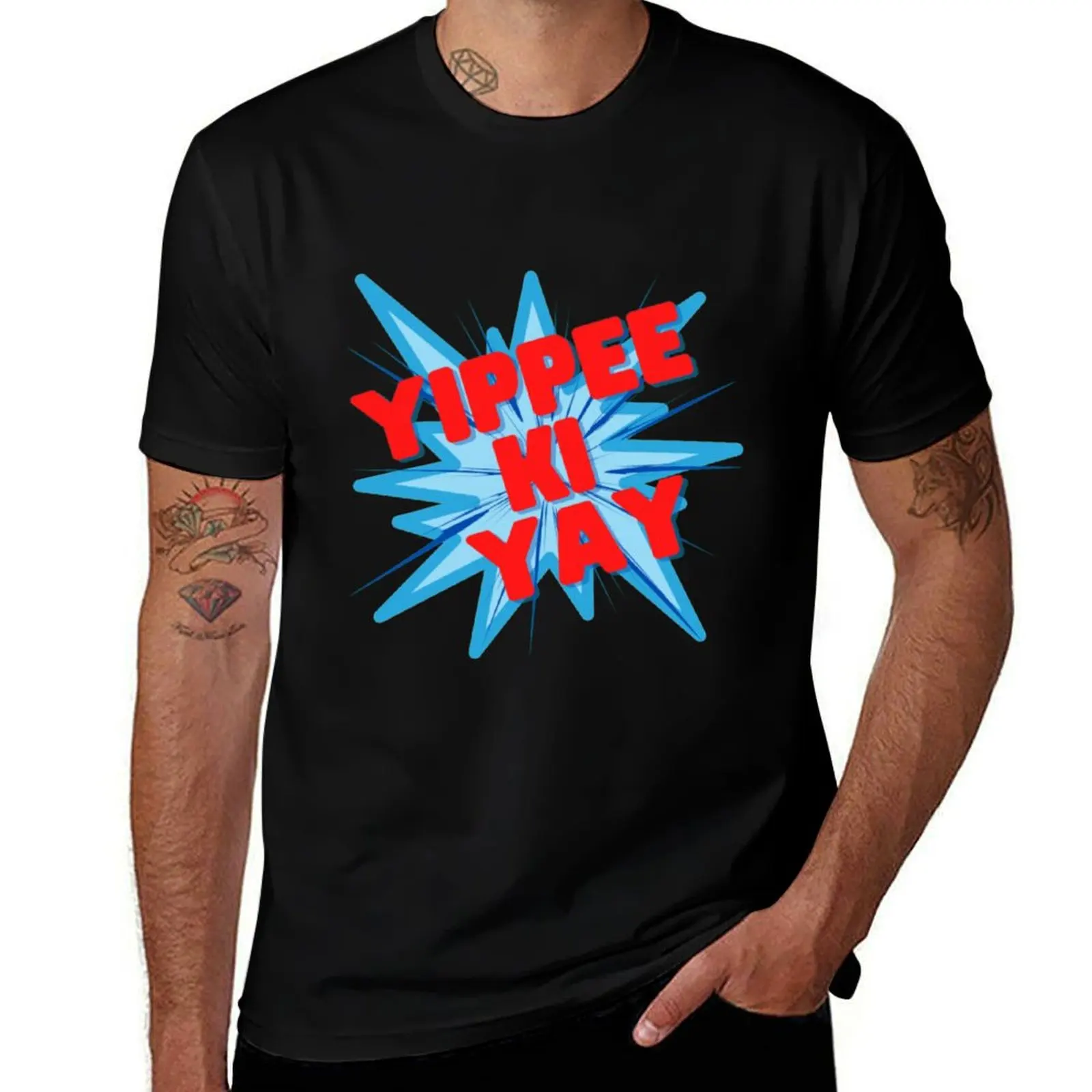 Yippee Ki Yay Yippee ki yay, Christmas, Film, Movie, Flick, Flic, Diehard, Bruce Willis T-Shirt anime Blouse tshirts for men