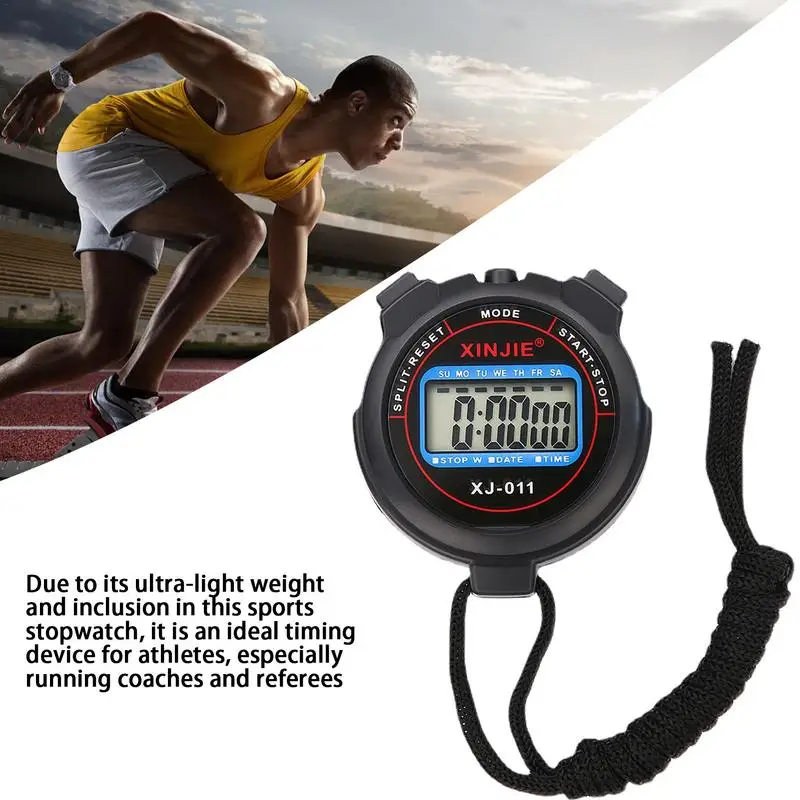 Digital Stopwatch Timer Waterproof Electronic Large Display Stopwatch Multifunctional Athlete Referees Timer Swimming Countdown