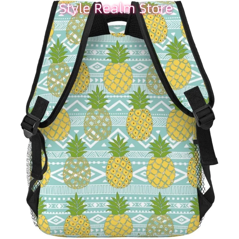 Aztec Pineapple Lightweight Laptop Backpack Lightweight Multipurpose Travel Casual Daypack Unisex College Backapcks for Men Wome