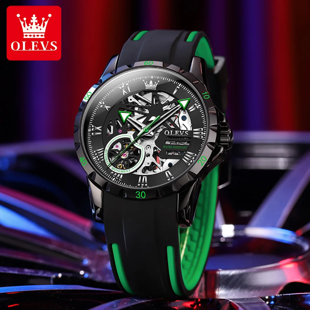 OLEVS Automatic Mechanical Men\'s Watch Fashion Luxury Brand Waterproof Luminescent Watch Classic Trendy Sports Men\'s Watch