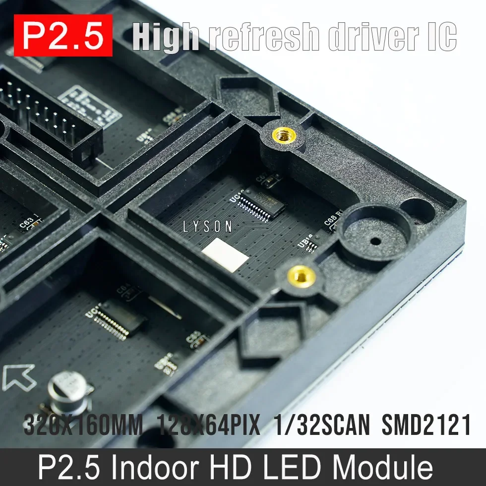 2 pcs/lot Indoor P2.5 SMD 3-in-1 320x160mm Led Display Module Full Color Video Wall Screen Unit