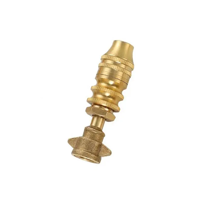 1Pcs Adjustable Solid Brass Missile Nozzle Rust Resistant Spray for Garden Irrigation Car Washing Patio Maintenance
