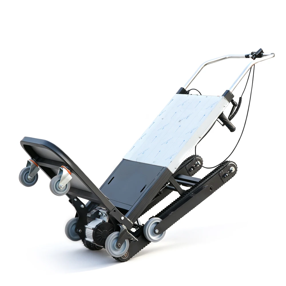 Podofo 2026 Neues Modell Schwerlast-Handhabungsmaschine Elektrischer Raupen-Treppensteiger 48V 12A 400KG Elektrischer Klappbarer Treppensteiger mit Leisem Motor für Lithium-Batterie