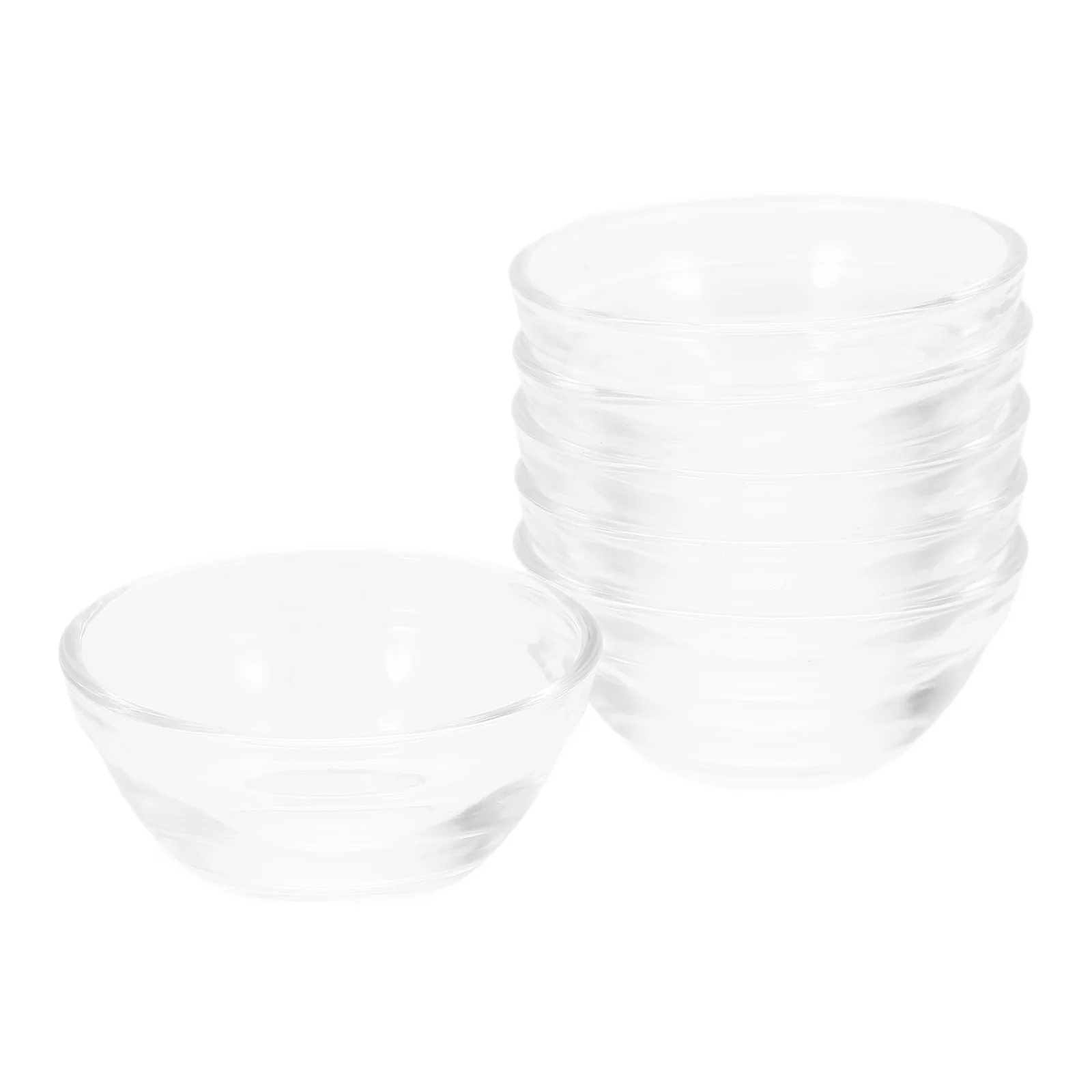 6 Pcs Yogurt Bozai Cake Bowl Stacked Glass Bowls Food Container Cup Pudding Transparent Baby