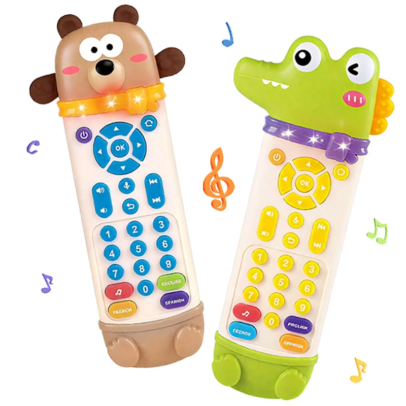 Baby Simulation TV Remote Control With Light Early Education Music Toy For 6M+ Infant Sensory Interactive Game Toddler Gifts