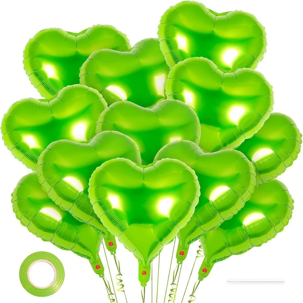 

12Pcs 18 inch Heart Foil Balloons Love Decoration Inflatable Valentine's Day Balloon Red Black Gold Pink Funny