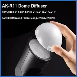 AK-R11 Dome Diffuser Replacement for Godox V1 Round-Head Flash/for AD200/AD200Pro/for V1 Flash Series V1-S Spare Part